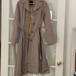 Full length trench coat w flare